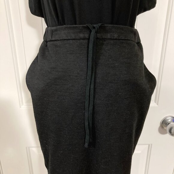 UNIQLO Black wool blend pencil skirt with pockets ~ Corporate goth XS SMALL - Picture 3 of 10